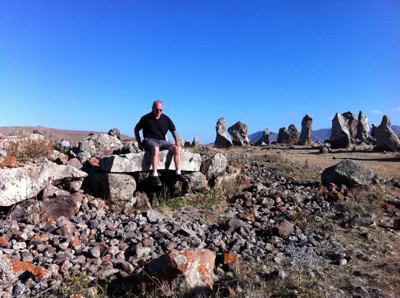 Ohan contemplating the mystery of Karahunj.JPG